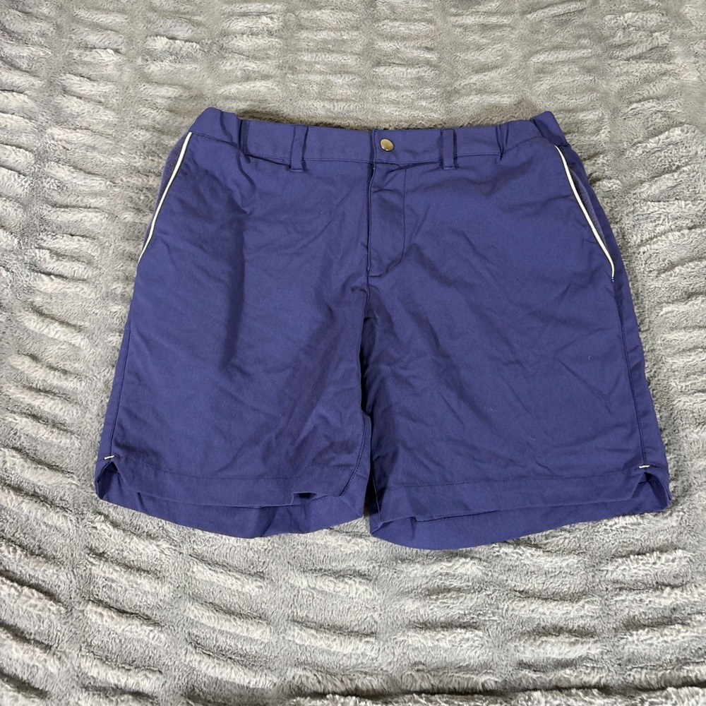 Criquet Mens Performance Golf Shorts Navy Blue Large Stretch Nylon Spandex L